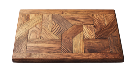 Warm parquet flooring, cut out. Isolated on a transparent background.