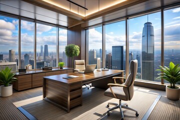 Fototapeta premium modern living room with table