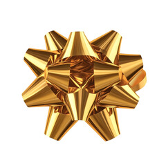 A Gold Bow Gleaming Luxuriously Festive and Elegant