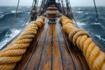 Obraz premium ropes on a ship