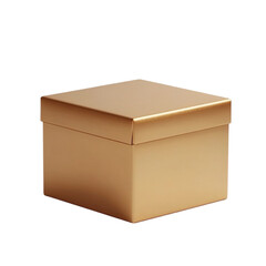 Elegant Gold Gift Box Awaiting Unwrapping Surprise Joy