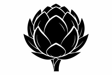 artichoke line art silhouette vector illustration