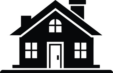 Home silhouette vector, home icon symbol