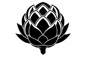 artichoke line art silhouette vector illustration