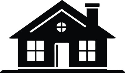 Home silhouette vector, home icon symbol