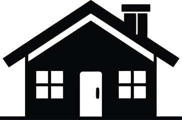 House silhouette vector, home icon symbol