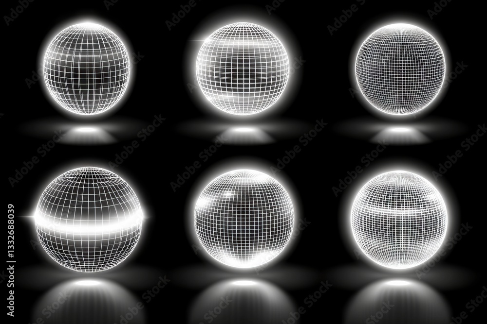 Poster a series of straight black geometric shapes arranged in a y2k-inspired quadratic rectangular field, 