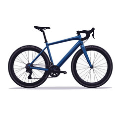 Obraz premium Sleek modern bicycle on pure white background, symbolizing speed