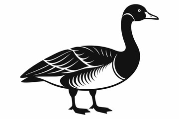 goose on white background
