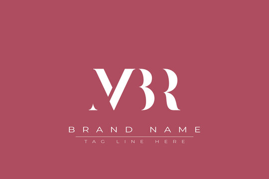 MBR abstract letter logo design. This logo is designed by three abstract letters.