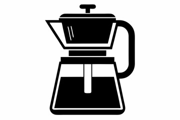 coffee maker line art silhouette vector illustration