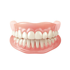 Obraz premium Perfect Smile Denture Stock Photo on transparent background.
