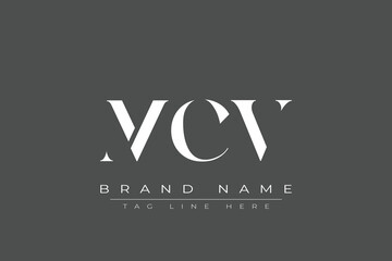 MCV abstract letter logo design. This logo is designed by three abstract letters.
