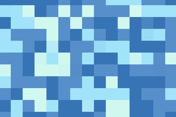 Square pixelated texture in soft blue with smooth and harmonious design. Abstract digital background concept