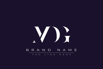 MDG abstract letter logo design. This logo is designed by three abstract letters.