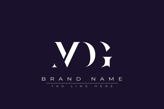 MDG abstract letter logo design. This logo is designed by three abstract letters.