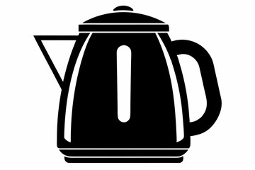 electric kettle line art silhouette vector illustration