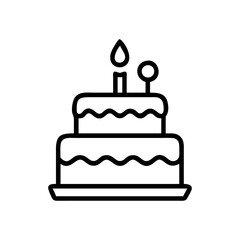 anniversary cake icon, anniversary cake flat illustration - simple vector illustration of anniversary cake , perfect for icons and logos