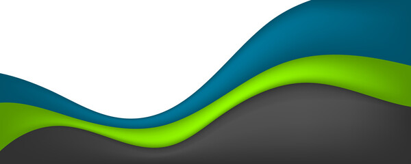 Abstract multicolor wave vector banner template