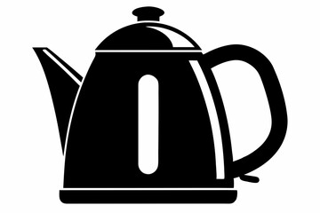 Obraz premium electric kettle line art silhouette vector illustration