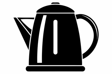 electric kettle line art silhouette vector illustration