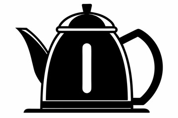 electric kettle line art silhouette vector illustration