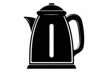 electric kettle line art silhouette vector illustration