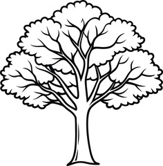 vector tree silhouette