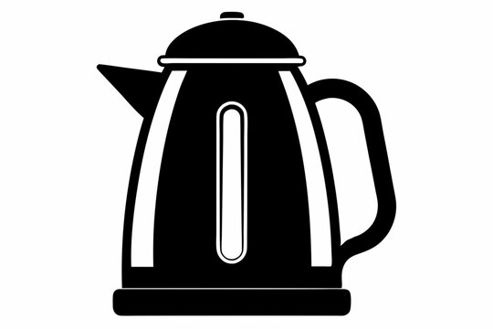 recommend clip art: electric kettle line art silhouette vector illustration