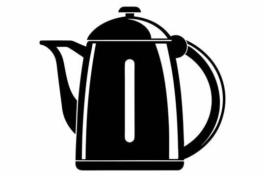 recommend clip art: electric kettle line art silhouette vector illustration