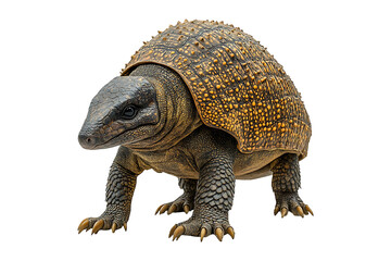 Fototapeta premium A Full Body Armadillo Isolated on White and Transparent Background PNG Image.