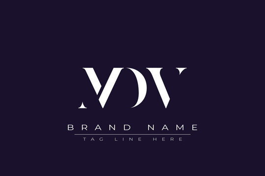 MDV abstract letter logo design. This logo is designed by three abstract letters.