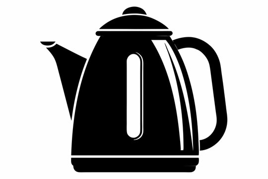recommend clip art: electric kettle line art silhouette vector illustration