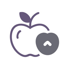 apple icon, apple flat illustration - simple vector illustration of apple , perfect for icons and logos