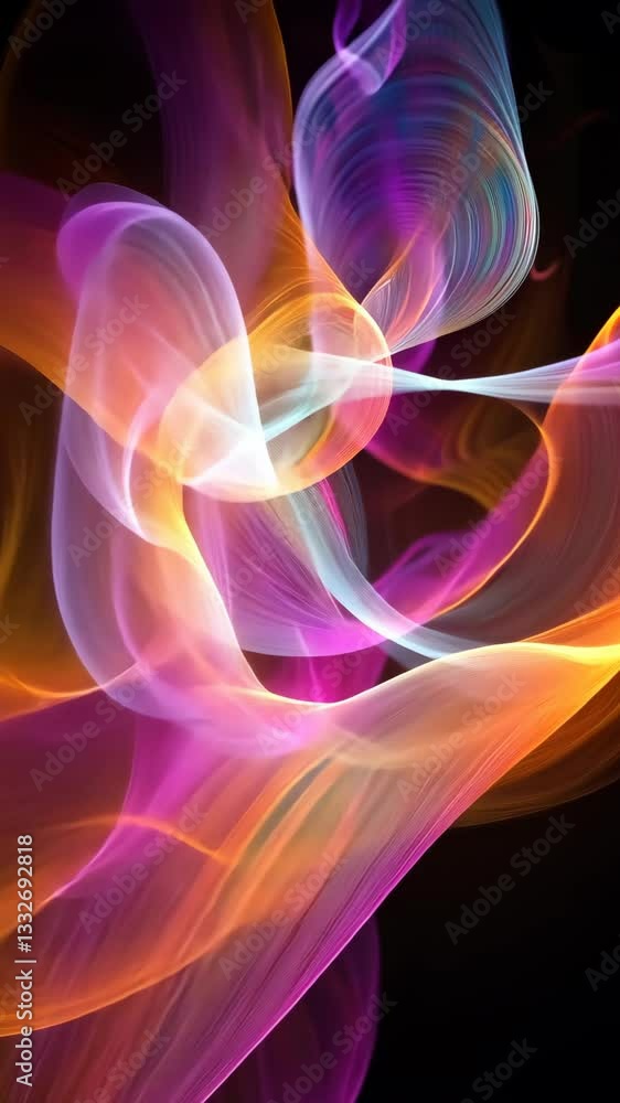 Aufkleber dynamic interplay of colors and light creates an abstract composition with swirling patterns and vib