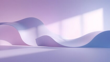 Abstract Purple and Blue Wave Interior