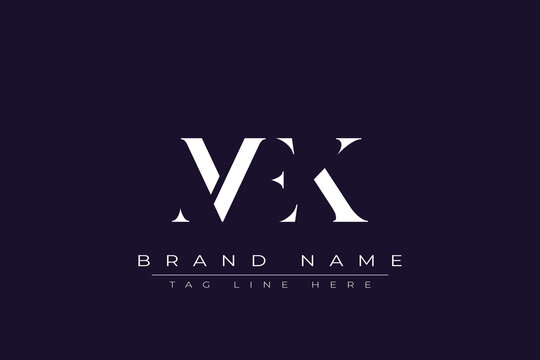 MEK abstract letter logo design. This logo is designed by three abstract letters.