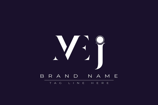 MEJ abstract letter logo design. This logo is designed by three abstract letters.