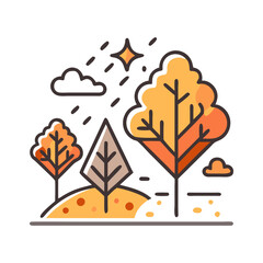  autumn icon, autumn flat illustration - simple vector illustration of autumn , perfect for icons and logos