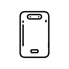 back view of smartphone icon, back view of smartphone flat illustration - simple vector illustration of back view of smartphone , perfect for icons and logos