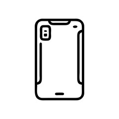 back view of smartphone icon, back view of smartphone flat illustration - simple vector illustration of back view of smartphone , perfect for icons and logos