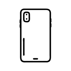 back view of smartphone icon, back view of smartphone flat illustration - simple vector illustration of back view of smartphone , perfect for icons and logos