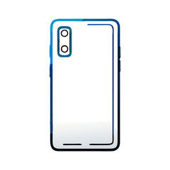 back view of smartphone icon, back view of smartphoneflat illustration - simple vector illustration of back view of smartphone, perfect for icons and logos