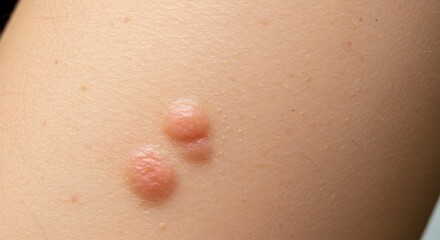 Fototapeta premium Close-up View of Keloid Scars on Human Skin Illustrating Scarring and Healing Process