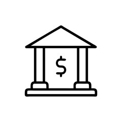 bank building icon, bank building flat illustration - simple vector illustration of bank building , perfect for icons and logos