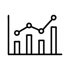bar chart icon, bar chart flat illustration - simple vector illustration of bar chart , perfect for icons and logos