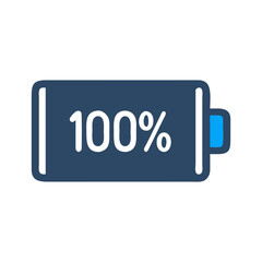battery level indicator full icon, battery level indicator full flat illustration - simple vector illustration of battery level indicator full , perfect for icons and logos