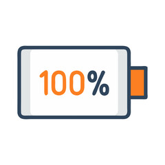 battery level indicator full icon, battery level indicator full flat illustration - simple vector illustration of battery level indicator full , perfect for icons and logos