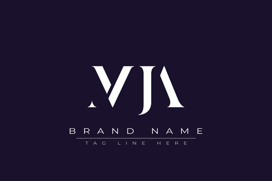 MJA abstract letter logo design. This logo is designed by three abstract letters.