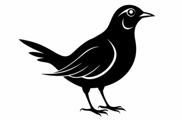 lark bird line art silhouette vector illustration